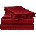 thumbnail image 2 of 400 Thread Count 100% Egyptian Cotton Sleeper Sofa Bed Sheet Set Stripe with 4 -PCS Fitted Straps, 2 of 4
