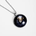 thumbnail image 4 of Leo Constellation Women's Glass Circular Pendant Necklace, 4 of 5