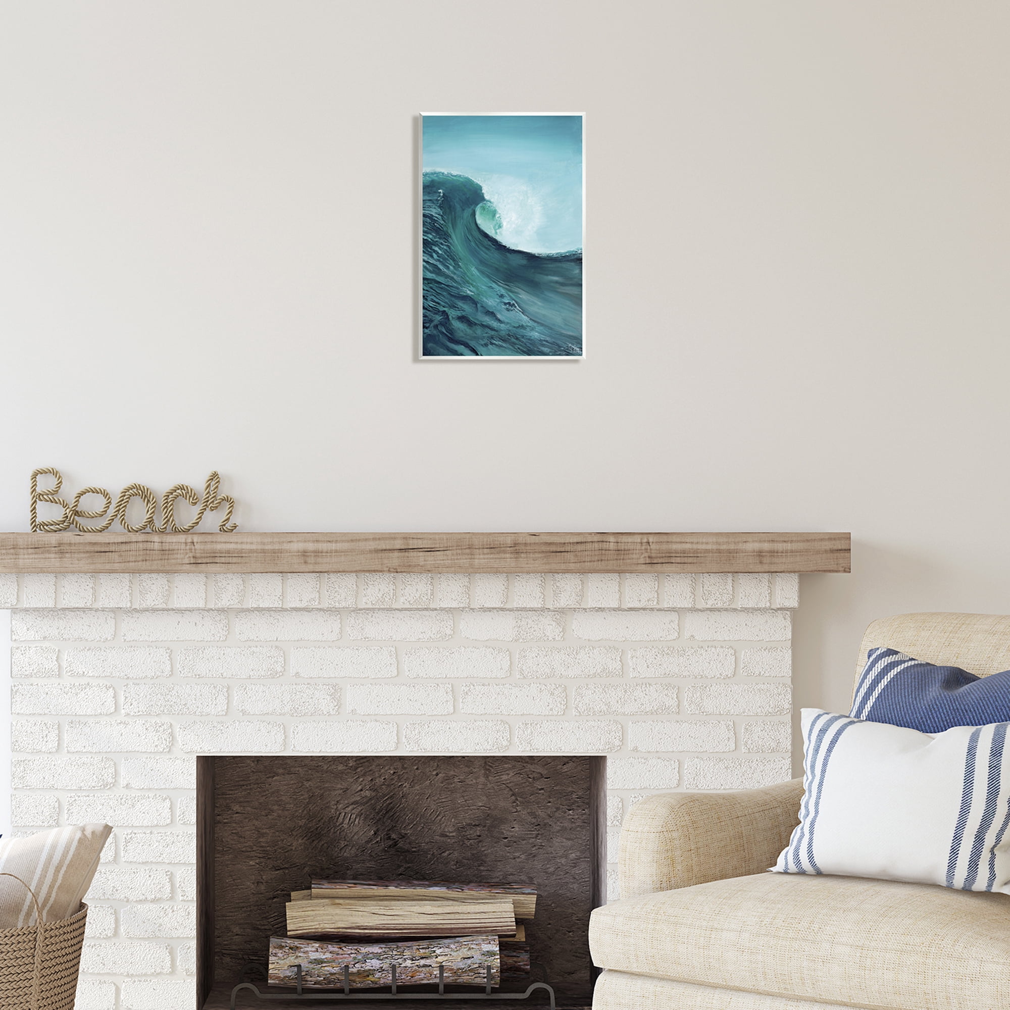 Stupell Industries Tsunami Wave Panting Nature Painting Unframed Art Print Wall Art, 10 x 15