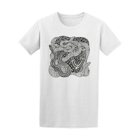 Bunck Of Vintage Tribal Snakes T-Shirt Men -Image by Shutterstock, Male Small