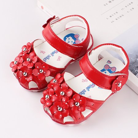 

YOHOME Toddler Infant Kids Baby Girls Flowers LED Luminous Shoes Sneakers