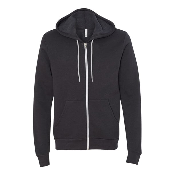Bella + Canvas - Sudadera con cremallera completa unisex (Gris Oscuro)