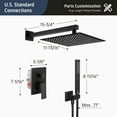 thumbnail image 6 of KES Black Shower Faucet, Shower Faucet Set Complete 12 Inch Rain Shower Head with Handheld Spray, Pressure Balance Shower System (cUPC Certified Shower Valve Included), 6 of 9