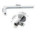 thumbnail image 3 of Soumake Shower Head Stainless Steel Mount Base Extension Pipe Arm Bathroom Accessories Household, 3 of 8