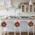thumbnail image 6 of Christmas Wreaths for Front Door,Mr. Christmas Wreath,Artificial Small Wreaths with Velvet Bow & Red Berries for Cabinets Kitchen,Window,Farmhouse Wall Xmas Decor,1 PC, 6 of 7