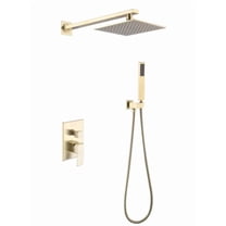Loretta brushed gold complete shower set .Shower System 10 Inches showerhead