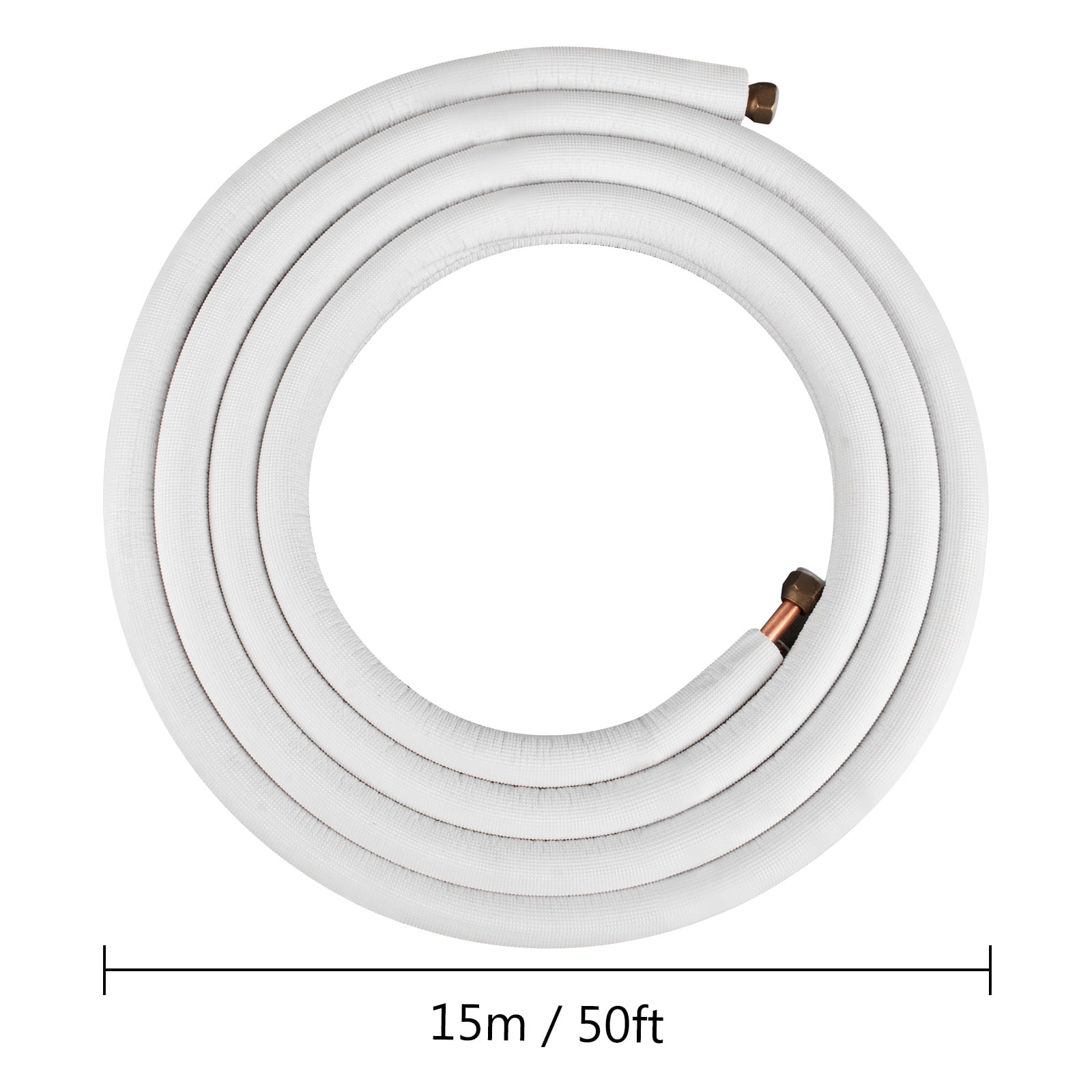 White poly foam pipe insulation for copper Line Sets  3/8"ID x 1/2" wall x 25ft