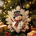 thumbnail image 2 of ZhangC Christmas Pearl Diamond Painting Suncatcher Kit DIY Craft Snowflake Shape 3D Pearl Beads, 2 of 6