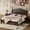 Dark Walnut/2, variant on Mirightone King Size Platform Bed Frame with Headboard and Footboard, Retro Wood Bed, No Box Spring Needed, White