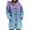 Purple, variant on Hueook Puffer Jacket Womens Daily Printed Long Sleeved Knitted Cardigan Button Up Hooded Jacket Top Blue S