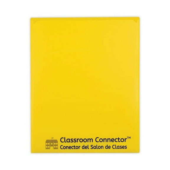 "Classroom Connector Folders, 11 x 8.5, Yellow, 25/Box | Bundle of 2 Boxes"