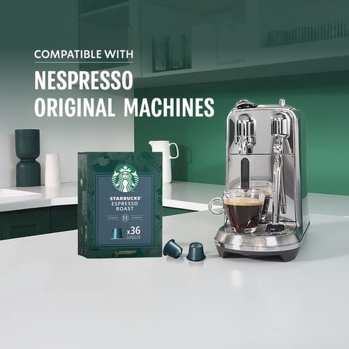 Starbucks by Nespresso Dark Espresso Roast, 36 pods per pack, British Import (Pack of 3)
