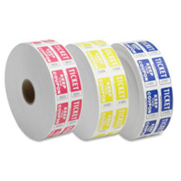 Sparco Products  Ticket Roll- Double w-Coupon- 2000-RL- Yellow