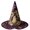 R9-Dark Purple, variant on Textilo Halloween Tall Witch Hats for Adults Gothic Halloween Witch Masquerade