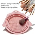 thumbnail image 7 of Soumake Brush Cleaning Mat Different Gear Design with Hanging Hole Foldable Silicone Brush Cleaner Bowl Scrubber Home Use, 7 of 7