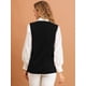 thumbnail image 5 of INSPIRE CHIC Suéter sin mangas con cuello en V de muy buen gusto para mujer Negro M, 5 of 6