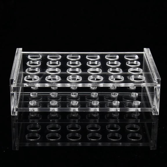 24 Holes Test Tube Rack Testing Tubes Holder Storage Safe Plastic Lab Supplies B5W7