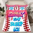 thumbnail image 2 of Feelyou Cartoon Desserts Kids Bed Sheets, Baseball Ice Hockey King Sheets, Happy Birthday Party Sheet Set, Breathable Home Decor, 4-Piece, 2 of 7