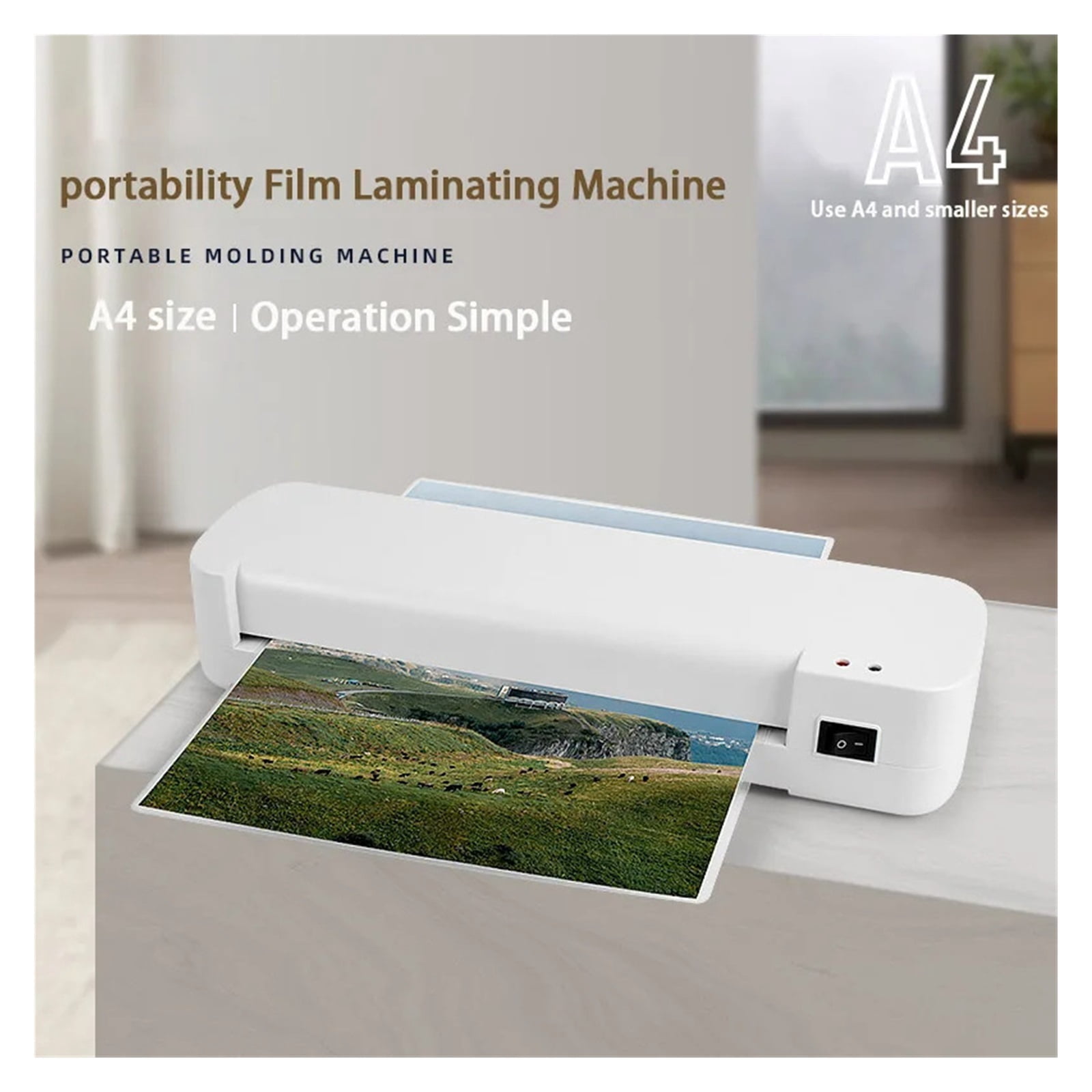 Desktop Laminator Machine Set A4 Size Hot Lamination 2 Roller System 8 Inches Max Width For Home Office School ,Easy to Use