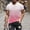 Pink, variant on Wavsuf Mens Shirts Short Sleeve Summer Crew Neck Gradient Blue T-Shirts Size 5XL