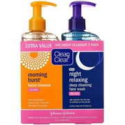 CLEAN & CLEAR Morning Burst/Night Relaxing Cleansing Face Wash Pack 1 ea (Pack of 4)