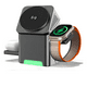 thumbnail image 1 of Cargador Inalámbrico Magnético 3 En 1, Rotación Táctil De 360 Grados, Cargador De Viaje Xtellar plateado, 1 of 4