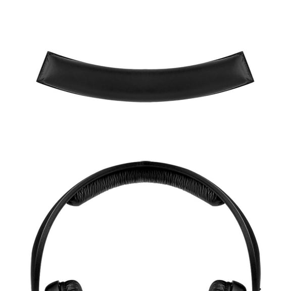 Geekria Protein Leather Headband Pad Compatible with HD202, HD212pro, HD437, HD447, HD457, HD497 Headphones, Replacement Band Repair Part (Black)