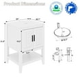 thumbnail image 2 of Eclife 24" Freestanding Bathroom Vanity Set with Vessel Sink, without Mirror, 2 of 9