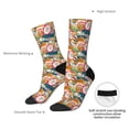 thumbnail image 2 of Yiaed Retro Summer Stamp Print Great elasticity Crew Socks Sports socks for Men and Women, 2 of 5