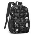 thumbnail image 2 of Cat and Moon Gothic Pattern 17" School Backpacks for Teens,Waterproof Oxford Fabric,S-Shape Padded Straps for School,Travel,Hiking,Camping, 2 of 6
