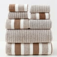 thumbnail image 4 of Towels And Washcloths Skegnu 8PC Towel Bath Towel Set Velvet Spun Highly Absorbent Soft Bath Towel Suitable For Bathroom Spa Gym, 4 of 4