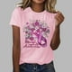 thumbnail image 1 of Fiudx Ofertas Flash Del Día Solo En Línea Mujer Verano Ocio Moda Estampado de Flores Cuello Redondo Manga Corta Top/Camisa, 1 of 4