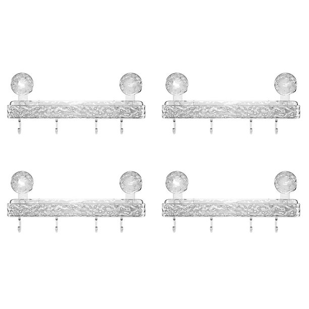 4X Estante de Almacenamiento Ligero de Estilo Lujoso Sin Perforaciones, Ventosa Organizadora de Ducha, Estante con Ventosa, Organizador de Jabón Dispensador de Ducha
