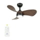 thumbnail image 1 of Ventilador de Techo con Luz para Recámara: Ventilador de Techo Pequeño y Silencioso de 30 Pulgadas con Control Remoto - 6 Velocidades y 3 Cc - Motor CC Reversible - Uso en Interiores y Exteriores - 3 Aspas de Nogal, 1 of 7