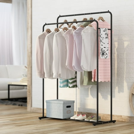 Rackaphile Heavy Duty Double Rod Clothing Garment Rack Commercial