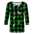 thumbnail image 4 of T-shirt de Base à Col Rond à Manches Courtes pour Tous les Jours, Doux, Confortable, Haut Décontracté pour Dames, Blouse Tunique, 4 of 5