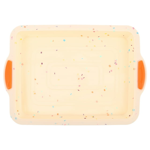 GOOHOCHY Molde de silicona para hornear brownies con diseño cuadrado para hornear cómodamente. Molde para hornear pasteles y brownies caseros.