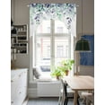 thumbnail image 5 of Eucalyptus Leaves Kitchen Curtains Swag Valance for Windows/Bathroom/Cafe, Purple Green Botanical Vines Floral Rod Pocket Drape Panel Swag Curtain Valance for Bedroom/Living Room 55''x36'', 5 of 6