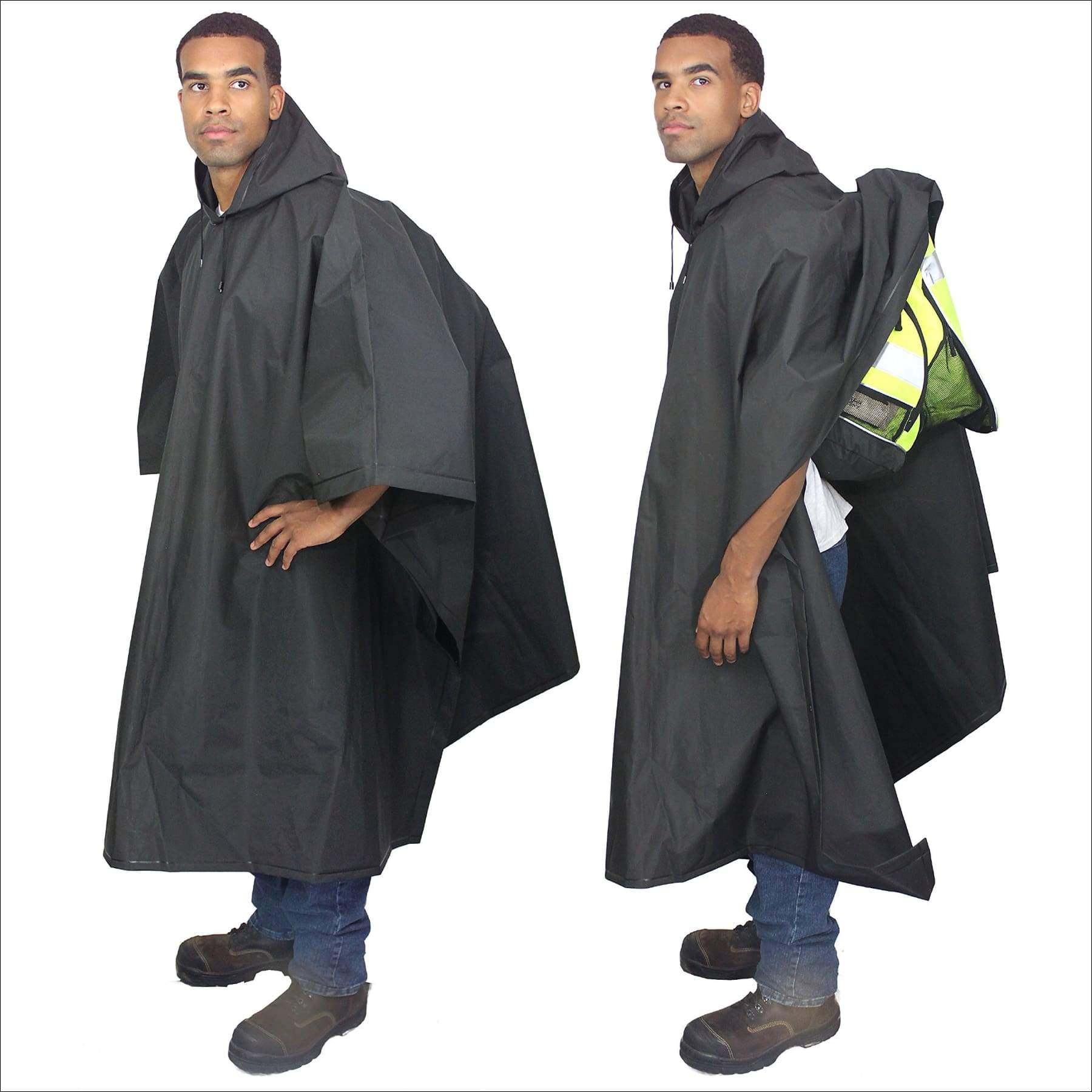 Galeton Repel Rainwear XL Poncho .22mm EVA Black Big and Tall 12714 BK Walmart