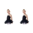 thumbnail image 1 of Minnieouse Traje de tirantes de Ballet para niña de verano, traje de práctica de entrenamiento de baile para niños, ropa, regalo de Negro 130cm 2piezas, 1 of 6