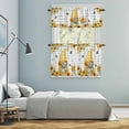 thumbnail image 5 of Gnomes Kitchen Curtains Sets for Windows 36 Inch Length, Vintage Yellow Sunflower Summer Bee Grey Plaid Rod Pocket Window Treatments Tier Curtains and Valances Set for Bedroom/Bathroom, 5 of 8