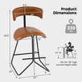 thumbnail image 3 of Gymax Modern Counter Height Stools Set of 4 w/Curved Padded Back & Seat Metal Legs, 3 of 10
