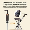thumbnail image 4 of Crutch Chair Lightweight Portable Trekking Hiking Pole Folding Walking Stick with Seat Cane Chair Elderly Crutch Chair, 4 of 8
