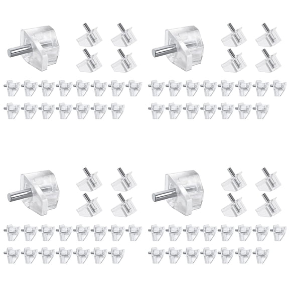 80 Pieces 3 mm Shelf Pins Clear Support Pegs Cabinet Shelf Pegs Clips Shelf Support Holder Pegs for Kitchen Furniture