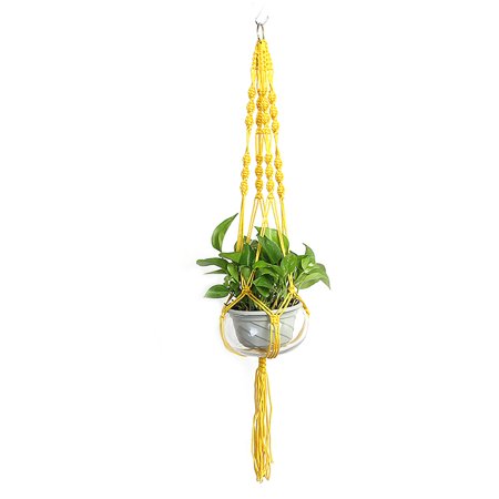 Gwong Plant Hangers Color Flower Pot Hand-woven Net Bag Hanging Holder Home Decor