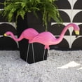 thumbnail image 2 of Bloem 2 Pack Pink Flamingos Large 14" x 12" Yard Decorations, Resin Lawn Ornament Stakes with Stainless Steel Legs, 2 of 6