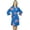Royal Blue, variant on Bimba Women's Floral Printed Blue Georgette Bridesmaid Robe Coverup Wrap-4