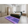 thumbnail image 5 of Ahgly Company Machine Washable Indoor Rectangle Transitional Purple Amethyst Purple Area Rugs, 5' x 8', 5 of 7