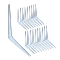 Dynaforge 20 Pack White 13x11 in. Heavy Duty Dual Rib Floating Shelf Bracket L Shape 360 lbs Load Capacity