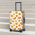 thumbnail image 2 of Lsque Pumpkin Maple Leaves Printed Luggage Cover, Travel Luggage Protector,Scratch and Dirt Resistant, Fits 18-32 Inch Luggage - Small, 2 of 9